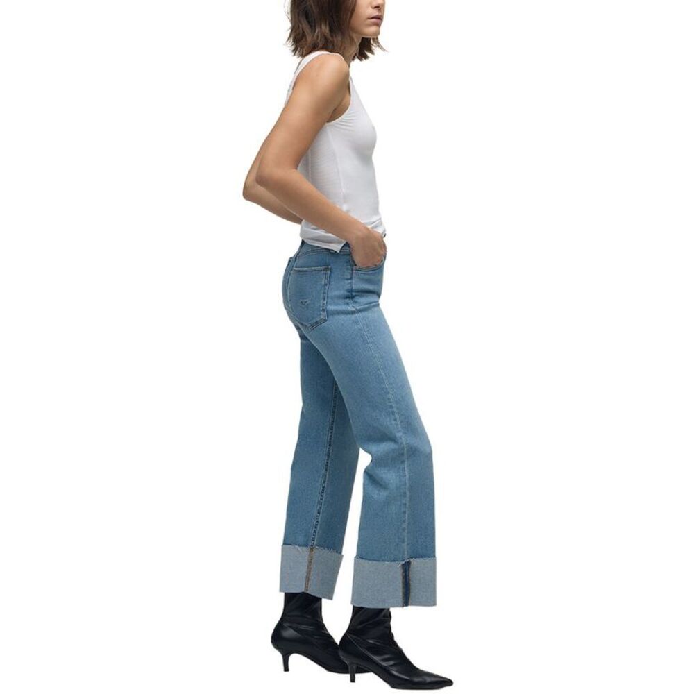 Hudson Jeans Womens Rosie Oak Wide Leg Jean, Blue - Picture 3 of 4
